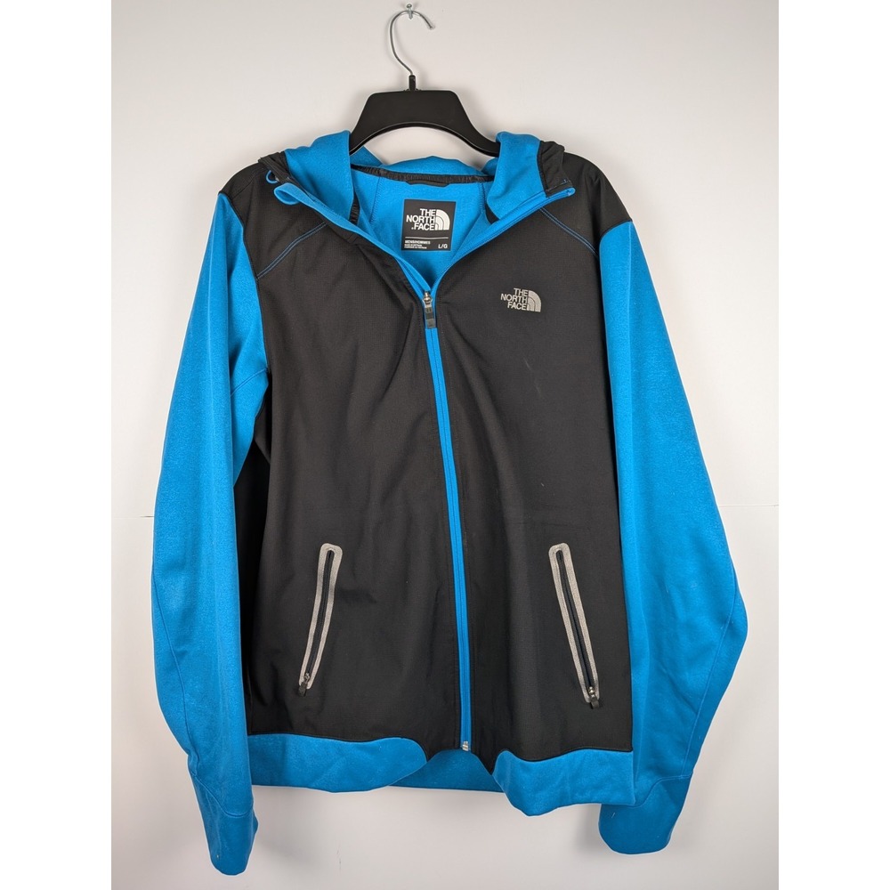 The North Face Men Size Large Jacket Black/Blue Hooded